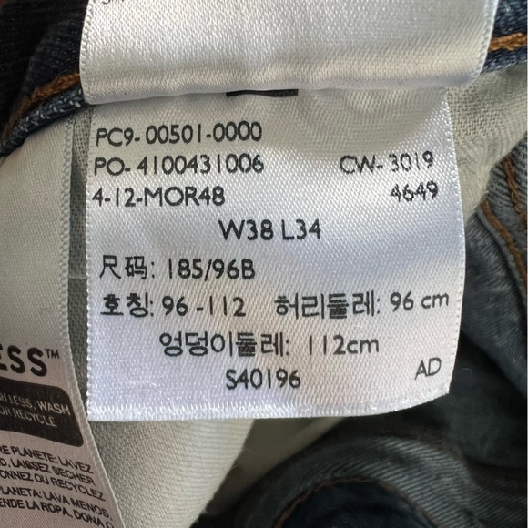 Levi's Men's 501 Original Shrink to Fit Regular Fit Straight Leg Jeans sz 38x34 - Picture 7 of 10